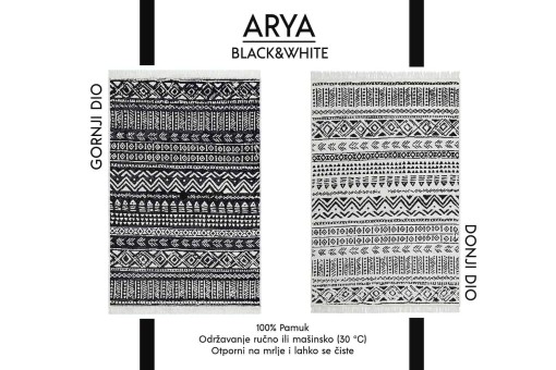 Arya Black&White Tepih | Arya