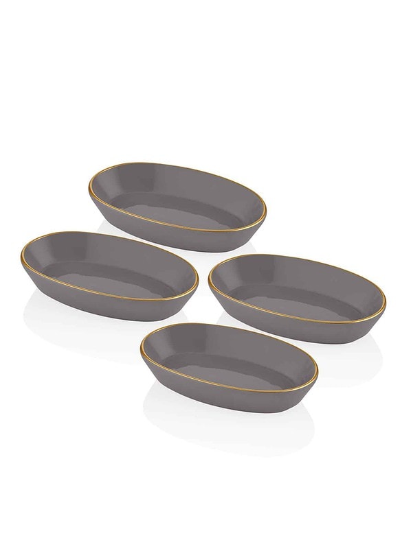 Basic Serija Ovalna Zdjela (17cm) - Set (4kom) - Siva