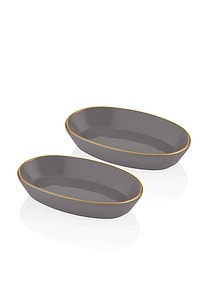 Basic Serija Ovalna Zdjela (26cm) - Set (2kom) - Siva