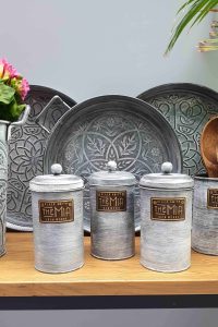 Stone Kutija Za Kafu I Šećer (3 kom) - Siva | Kuhinja i Home Decor