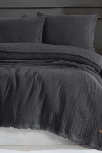 Ruby Prekrivač (Set) - Tamno Sivi | Prekrivač za Krevet (Set)
