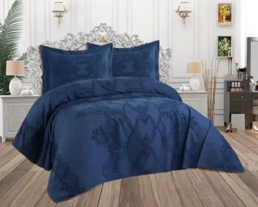 Bahar Prekrivač (Set) - Plavi | Prekrivač za Krevet (Set)