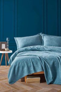 Maria Prekrivač (Set) - Plavi | Prekrivač za Krevet (Set)