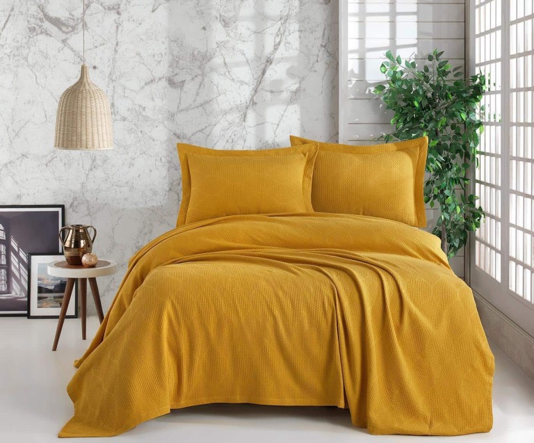 Maria Prekrivač (Set) - Žuti | Prekrivač za Krevet (Set)