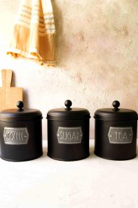 Stone Kutija Za Kafu i Šećer (3 kom) - Crna | Kuhinja i Home Decor