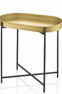 Ovalni Stolić za Kafu - Zlatni | Stolići