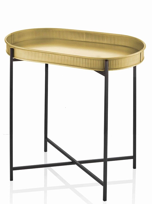 Ovalni Stolić za Kafu - Zlatni | Stolići