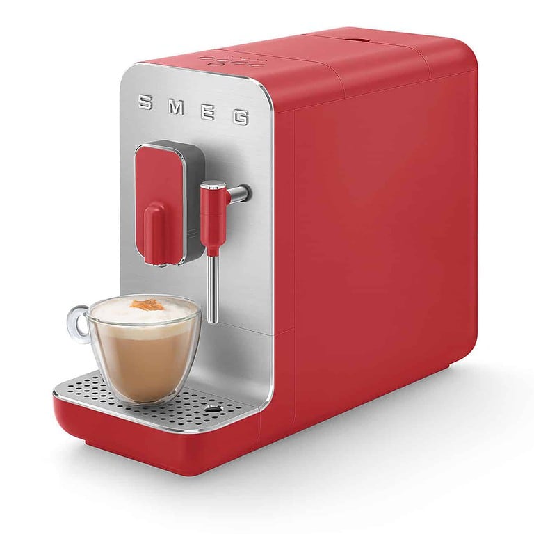 Smeg Automatski Espresso Aparat - MAT CRVENA (BCC02RDMEU) | Automatski Espresso Aparat