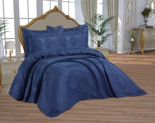 Eftelya Prekrivač (Set) - Plavi | Prekrivač za Krevet (Set)
