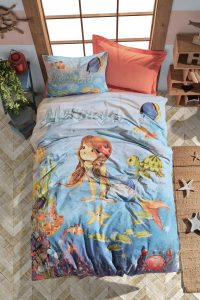 Posteljina za Djecu (Set) - Mermaid Mercan | Dječija posteljina