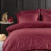 Fiesta Stella Pamuk Saten Posteljina (Set) - Bordo | Jacquard Posteljina