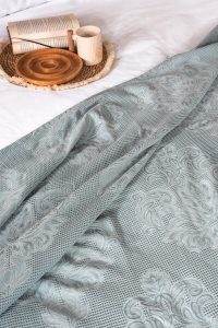 Bambu Jacquard Prekrivač / Ljetna Deka - Mint | Kućni Tekstil