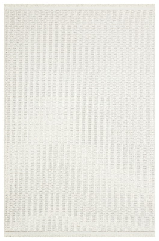 Motto Tepih (Plain) - Bijeli - 80x150cm