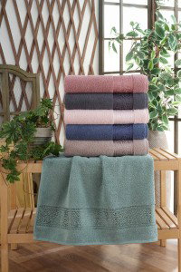 Damask – Pamučni peškir sa žakardnom bordurom (50x90 cm) | Kućni Tekstil