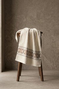Etnik – Peškir za ruke i lice s ukrasnom bordurom (50 × 90 cm) | Kućni Tekstil