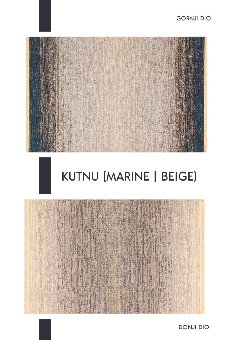 DAPHNE, Kutnu Tepih Marine Beige, ručno tkan, elegantan tepih s neutralnim beige tonovima i modernim dizajnom, savršen za unutarnje prostore i dodavanje topline i stila prostoru.