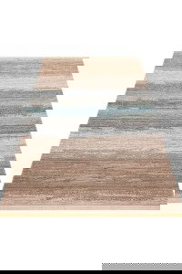 BESPLATNI tepih Kutnu Tepih (KTN 03) u bež i plavim tonovima, ručno izrađen od tradicionalnih tkanina, savršen za elegantan i autentičan izgled doma ili poslovnog prostora.