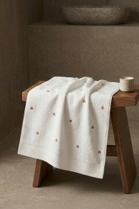 Love Rozi (LH) – Vezeni Micro Cotton Peškir 50x90 cm | Kućni Tekstil