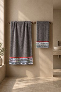 Premium V3 Sivi – 50 × 90 | 70 × 140 cm | Kućni Tekstil