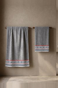 Premium V3 Sivi – 50 × 90 | 70 × 140 cm | Kućni Tekstil