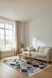 Arya Triangle Beige&Black Tepih | Tepisi