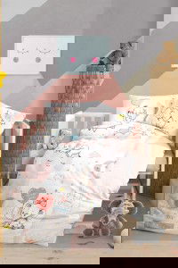 DAPHNE Baby posteljina set za dječju sobu, ručno izrađena, s motivima životinja i snova, idealna za novorođenčad i bebe, mekana i udobna za siguran san.