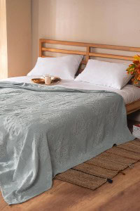 Bambu Jacquard Prekrivač / Ljetna Deka - Mint | Kućni Tekstil
