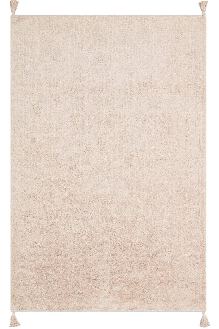 Mehanički antialergijski dječiji tepih u bež boji, idealan za sigurnu i udobnu dječju sobu, izrađen od prirodnih materijala za zdravlje i sigurnost djece.