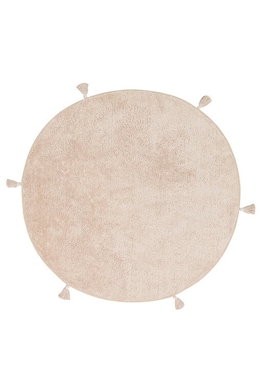 Cotton Boon - Antialergijski i Dječiji Tepih - Okrugli 120 cm - Beige (Bež)