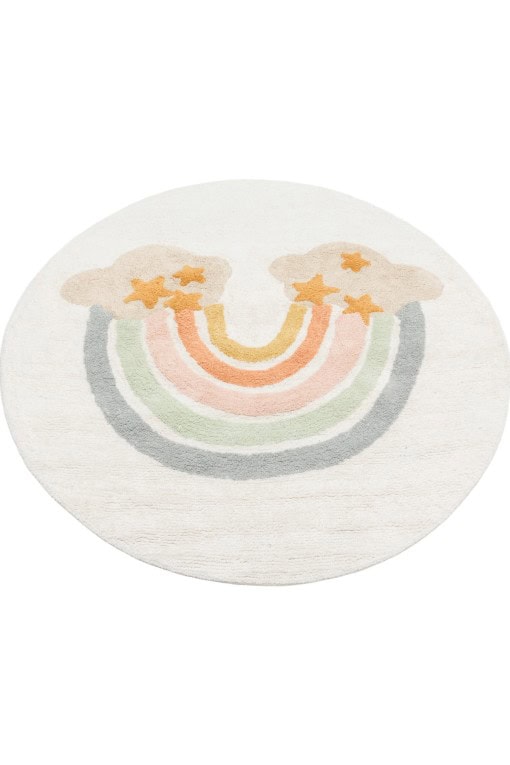 Cotton Boon - Antialergijski i Dječiji Tepih - Okrugli 120 cm - Multy (CBN07) | Cotton Boon