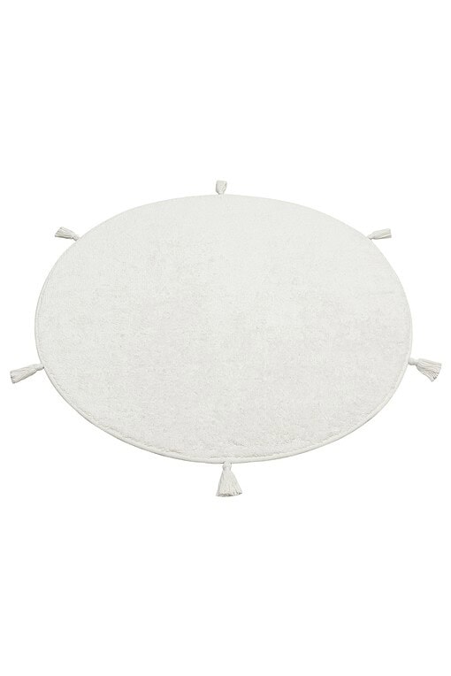 Cotton Boon - Antialergijski i Dječiji Tepih - Okrugli 120 cm - White (Bijela) | Cotton Boon