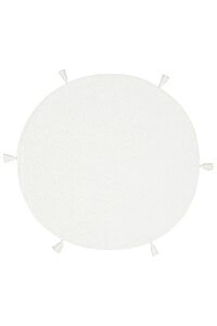Cotton Boon - Antialergijski i Dječiji Tepih - Okrugli 120 cm - White (Bijela) | Cotton Boon