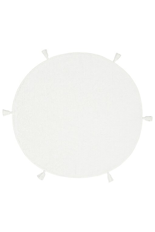 Cotton Boon - Antialergijski i Dječiji Tepih - Okrugli 120 cm - White (Bijela)