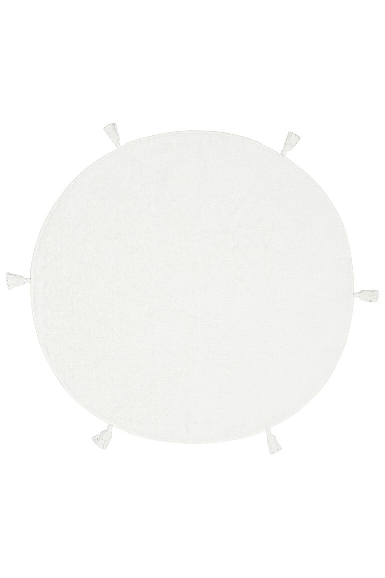 Beli dječiji antialergijski tepih okruglog oblika, 120 cm, idealan za dječje sobe, siguran i mekan za djecu, jednostavan za održavanje.