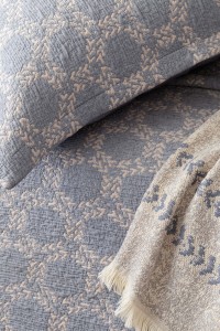 Crown - Kraljevska Posteljina - Set od 8 kom (AP) - Indigo | Kraljevska Posteljina + Prekrivač Set