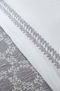 Crown - Kraljevska Posteljina - Set od 8 kom (AP) - Sivi (Gray) | Kraljevska Posteljina + Prekrivač Set