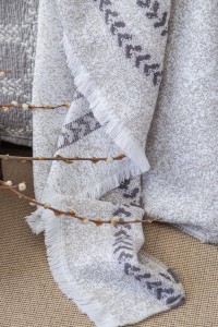 Crown - Kraljevska Posteljina - Set od 8 kom (AP) - Sivi (Gray) | Kraljevska Posteljina + Prekrivač Set