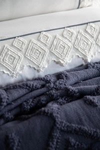 Elion Posteljina + Prekrivač Set (AP) - Indigo (Plavi) | Kućni Tekstil