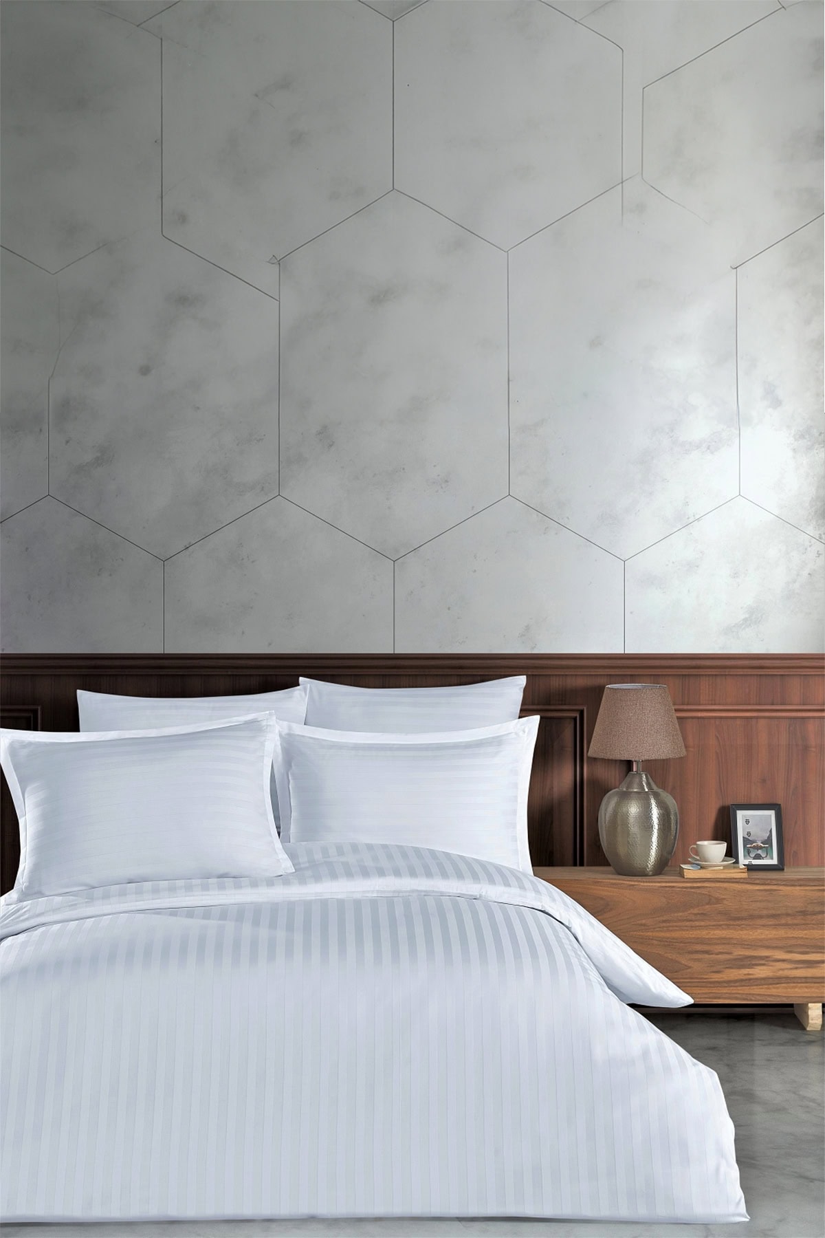 POSTELJINA - Hotel Series 83 (TC 210) Pruge 2.0 cm / Pamuk Saten (Damast) | Posteljina