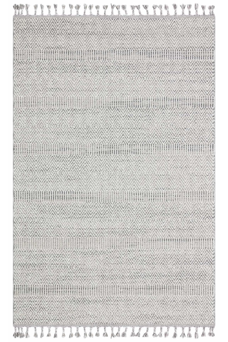 DASKA, Tepih Soho Sivi, moderan sivi tepih s geometrijskim uzorkom, idealan za dnevne sobe i spavaće sobe, dodaje eleganciju i toplinu prostoru.