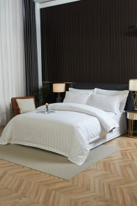 Hotelska Posteljina - Hotel Series 83 (TC 210) PRUGE 2.0 cm  / Pamuk Saten (DAMAST) Posteljina