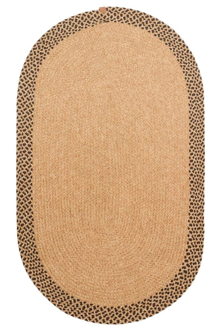 DAPHNE Patna Tepih PTN 19, ovalni, crni, mekani i izdržljivi tepih za dnevne sobe i hodnike, savršen za moderni enterijer.