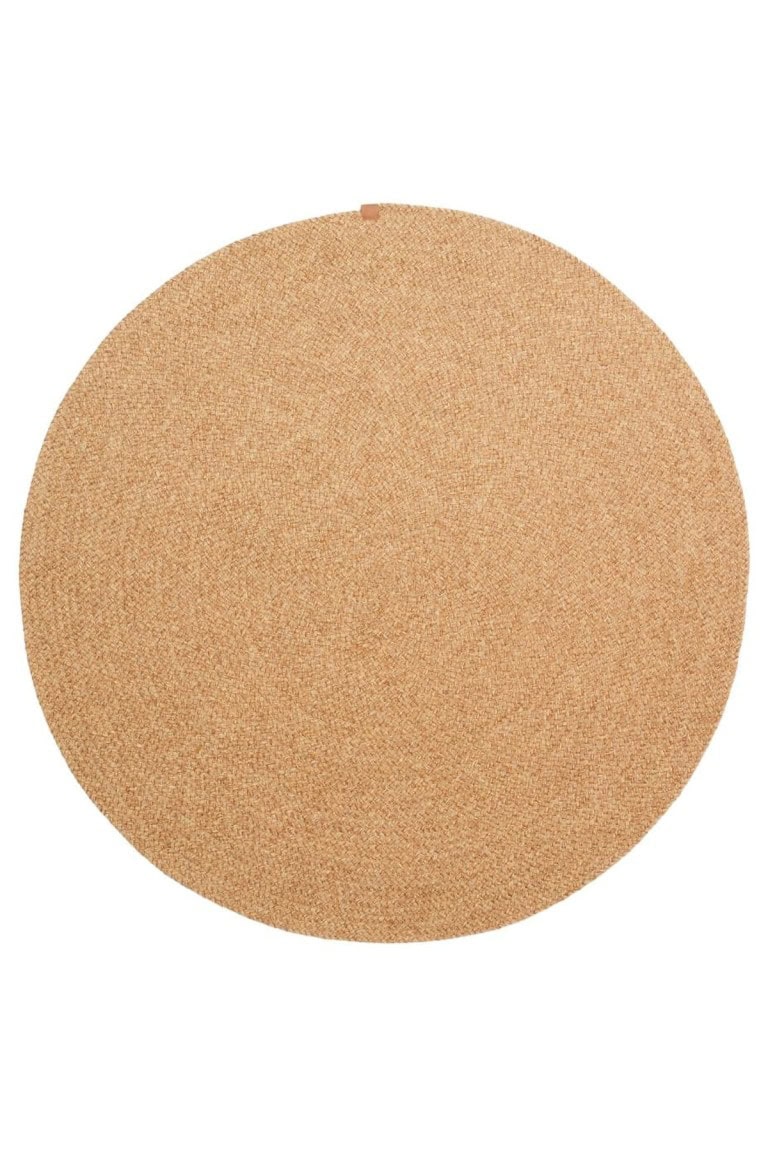 DAPHNE Patna Tepih PTN 19, okrugli, prirodni boje, ručno tkan, savršen za dnevne sobe i spavaće sobe, elegantan i topao dodatak interijeru.