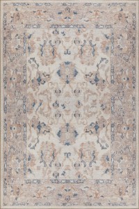 Umetnički tepih AL sa složenim uzorkom u neutralnim bojama, idealan za elegantan enterijer i dodavanje topline prostoru.