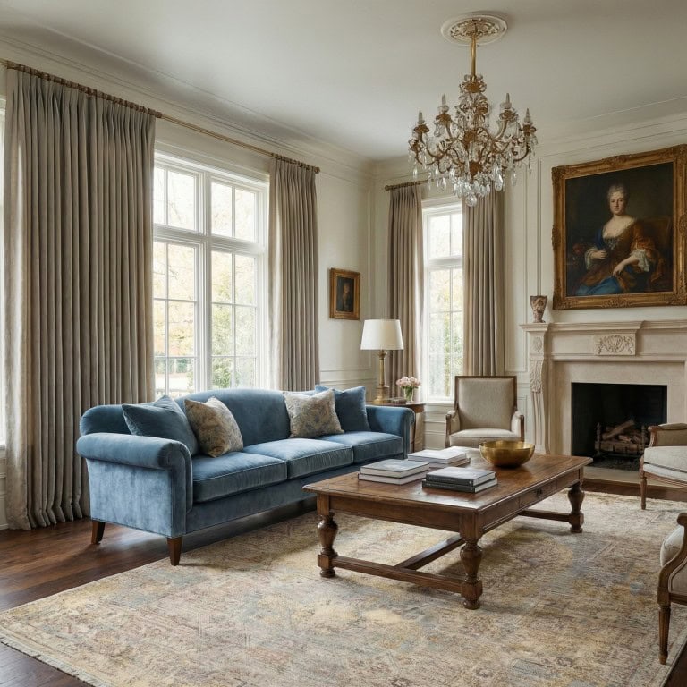 Umetnički dnevni boravak sa tepihom La Paz - Camel (LPZ03) iz ekskluzivne kolekcije, elegantan i udoban prostor za opuštanje i druženje.