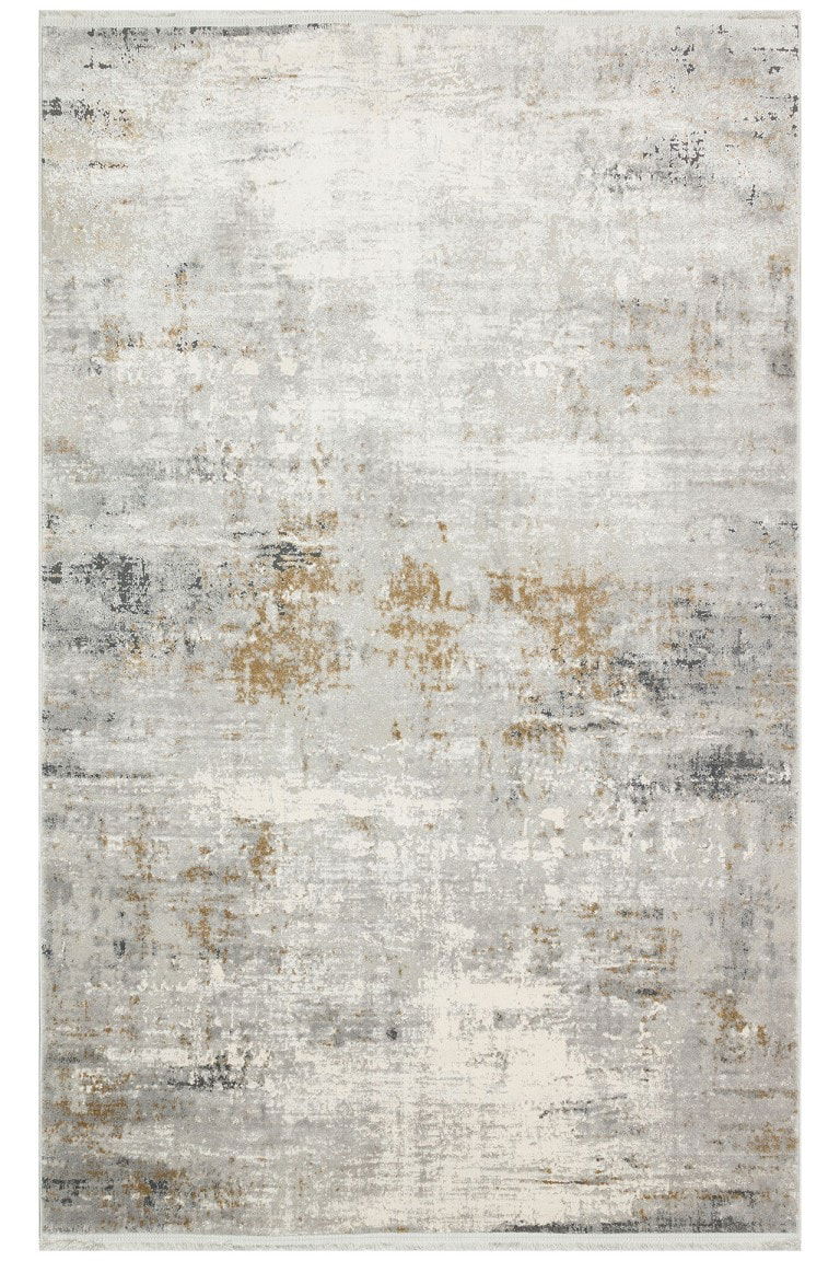 Visokokvalitetni tepih Lagos u sivim i zlatnim tonovima, savršen za moderni enterijer, pruža eleganciju i udobnost u svakom prostoru. Idealno za dnevne sobe, spavaće sobe ili poslovne prostore.
