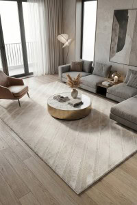 DAPHNE Tepih Merano - Cream, moderan i elegantan tepih za dnevni boravak, idealan za stvaranje toplog i ugodnog ambijenta u vašem domu.