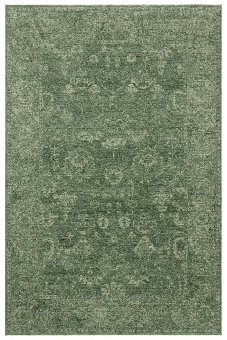 Visokokvalitetni zeleni tepih Shiraz (02) s tradicionalnim uzorkom, idealan za moderni i klasični enterijer, izrađen od trajnih materijala za dugotrajnu upotrebu i estetski dojam.