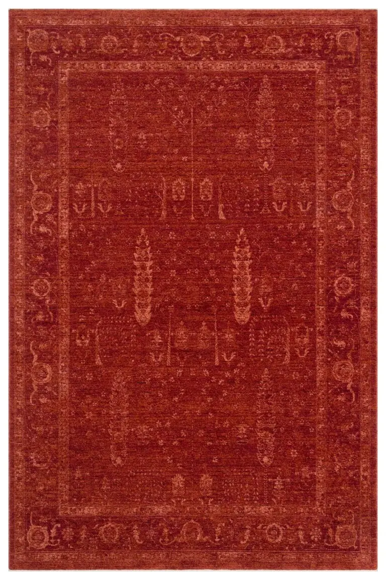 Tepih Shiraz crvene boje, dimenzija 200x290cm, ručno tkan u tradicionalnom stilu, idealan za elegantne dnevne sobe i spavaće sobe, dodaje toplinu i šarm svakom prostoru.