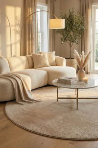 Tepih Zen (Tamno Bež - Okrugli) | Zen